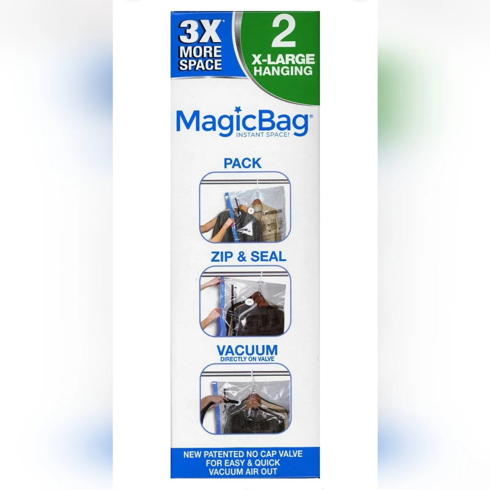 New MagicBag 2 X-Large Vacuum Compression Sea Hanging Storage Bags 27.5